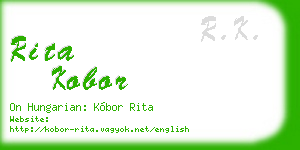 rita kobor business card