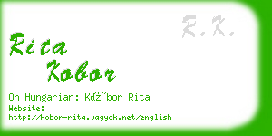 rita kobor business card